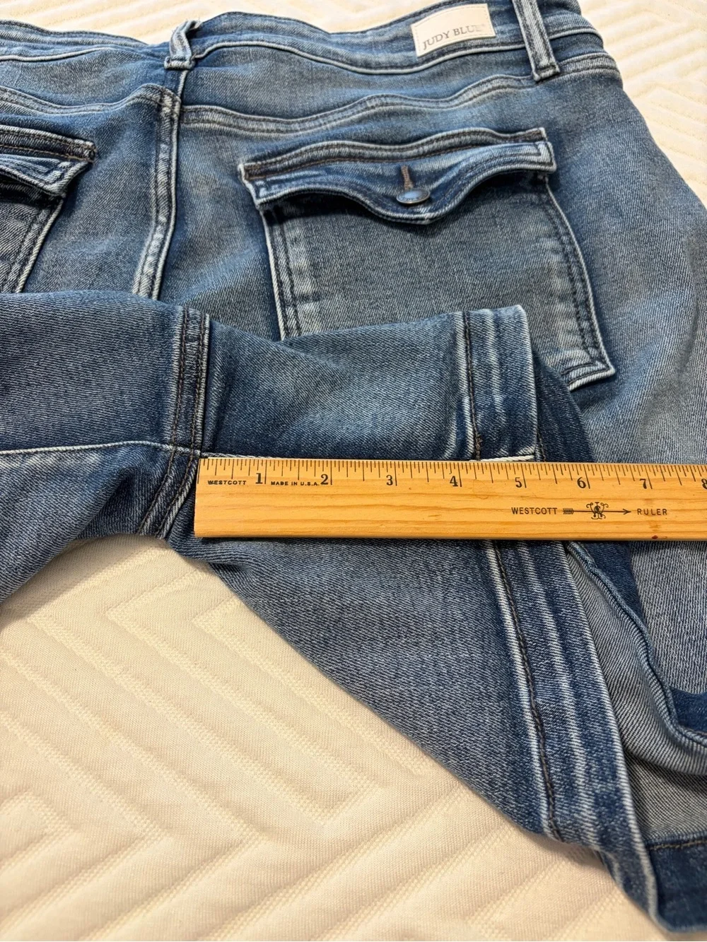 Judy Blue Faded Light Blue Denim Shorts